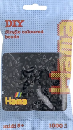 Hama midi perler 1000 stk sort 18