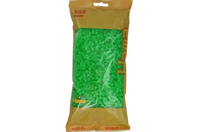 Hama midi perler 6000stk neon grøn