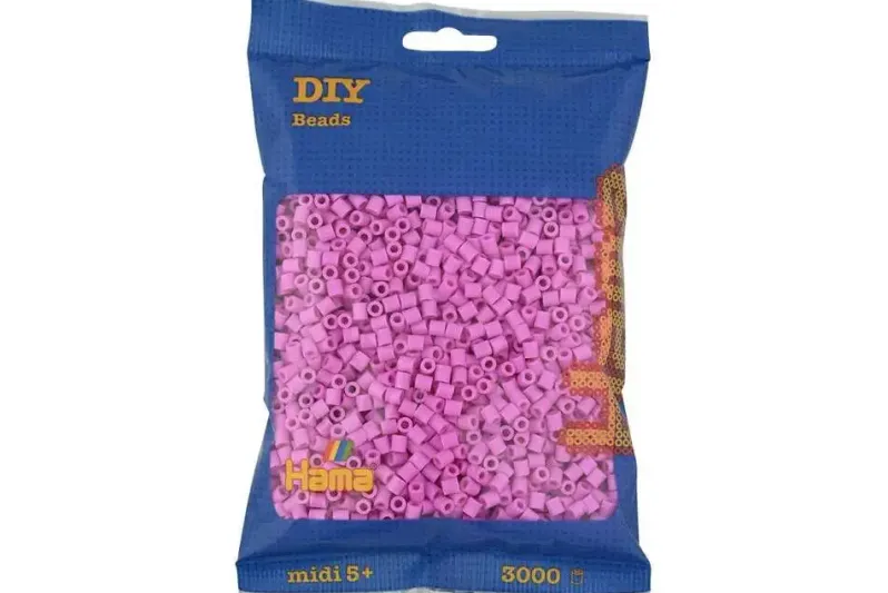 Hama midi perler 3000stk pastel pink