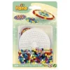 Hama rund plade m/perler & connector i blister