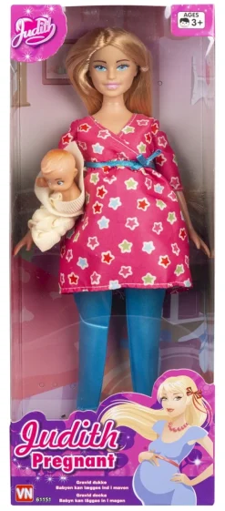 Judith gravid med baby ass