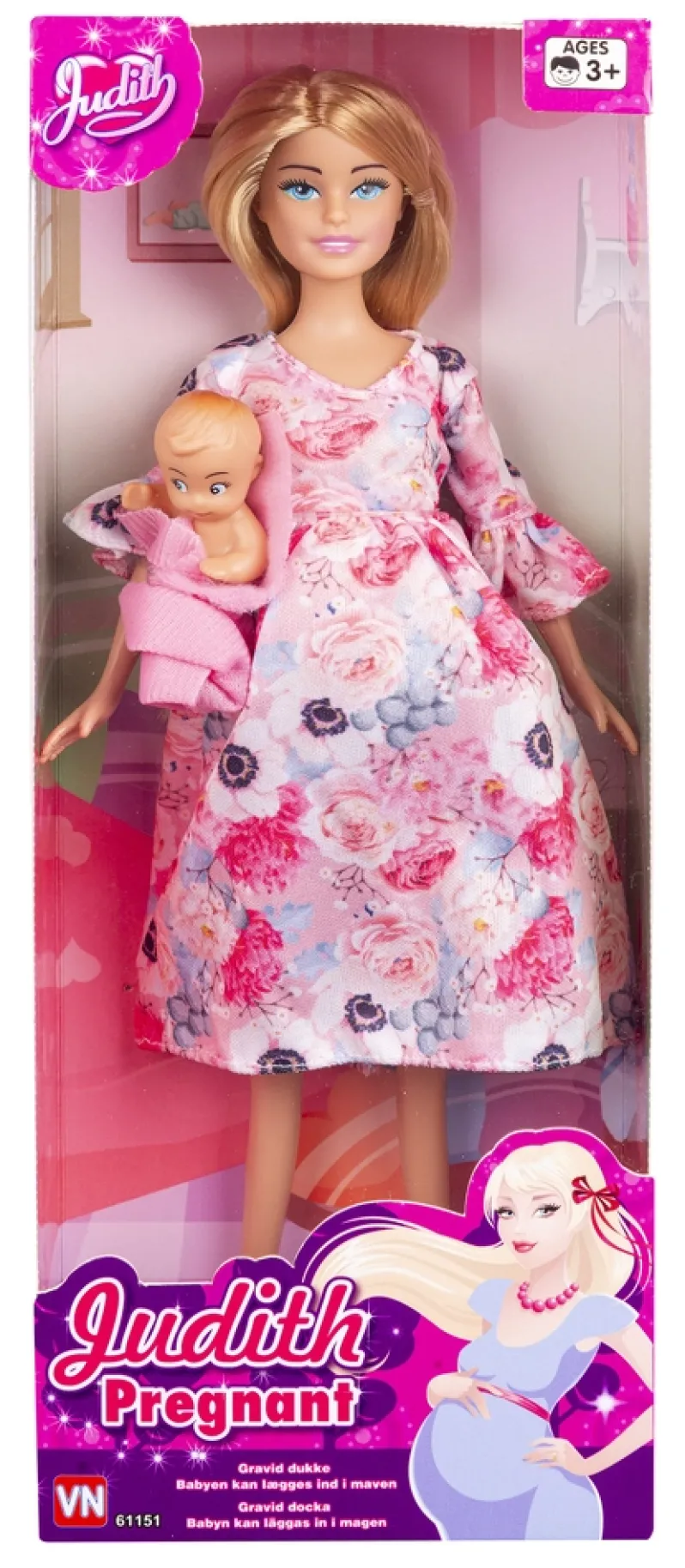 Judith gravid med baby ass