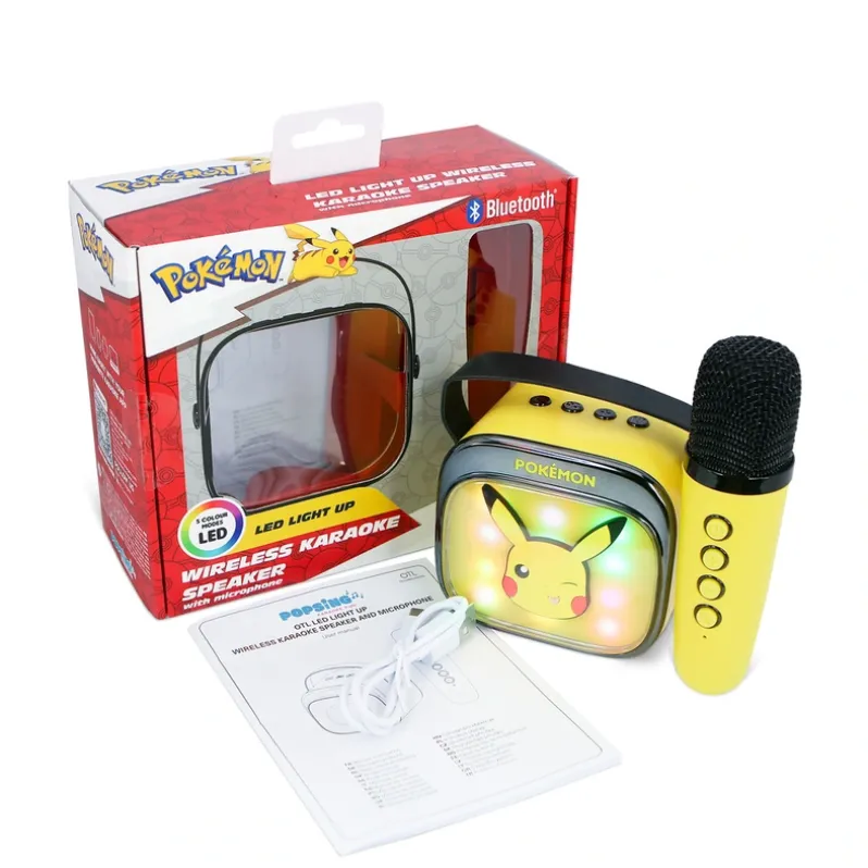 Karaokehøjttaler med mikrofon Pikachu