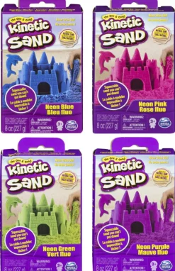 Kinetic Sand Neonboks med Primærfarver