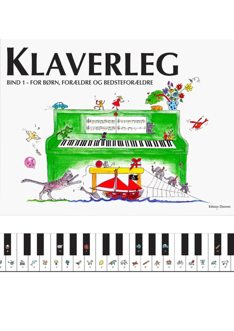 Klaverleg bind 1 - for børn, forældre og bedsteforældre (grøn)