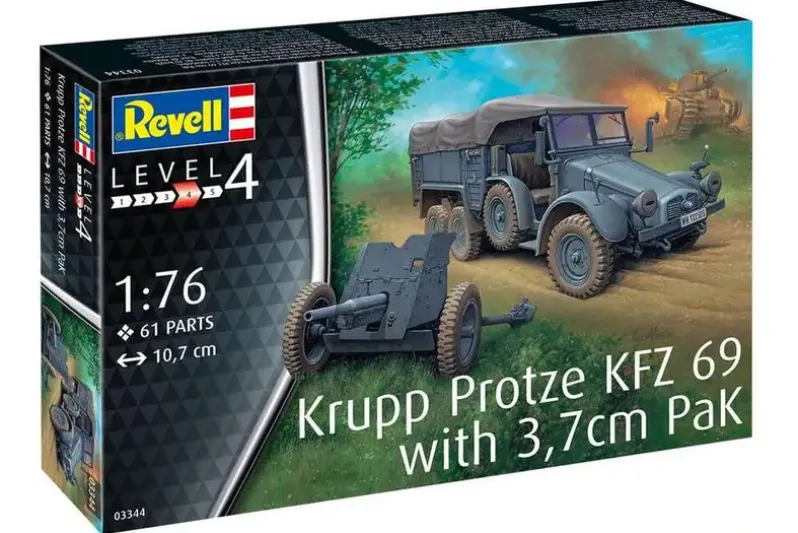 Krupp Protze KFZ 69 with 3,7cm Pak 1:76