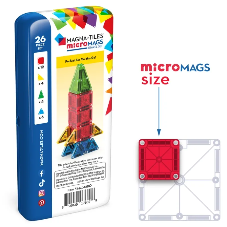 MAGNA-TILES micro MAGS Travel Tin case