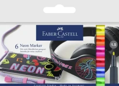 Marker neon Faber-Castell til sten glas plastik