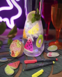 Marker neon Faber-Castell til sten glas plastik
