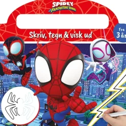 Marvel - Spidey - Skriv og visk ud (papbog med ikke-permanent pen)