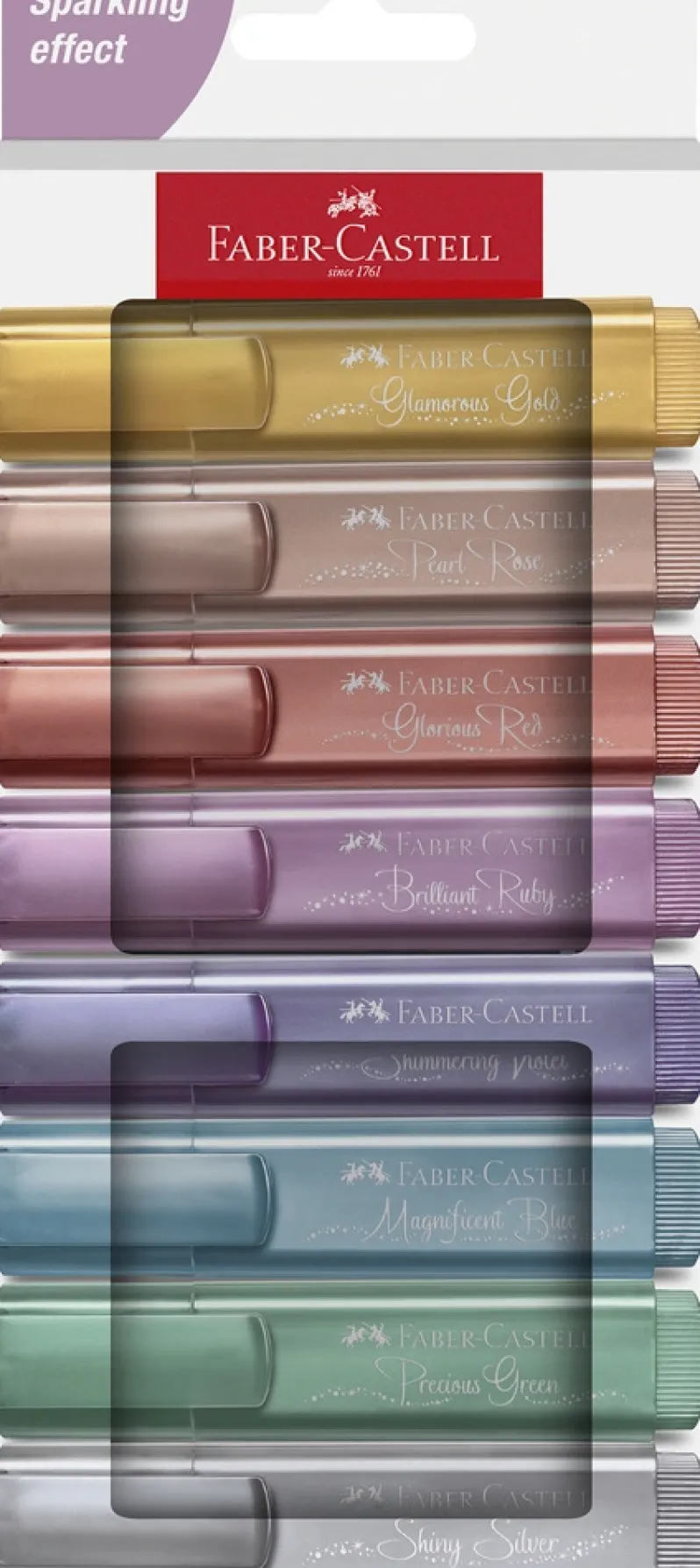 Overstregningspen Faber-Castell metallic 8 ass