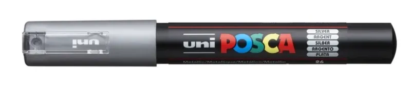 Paintmarker Uni POSCA pc-1mc sølv