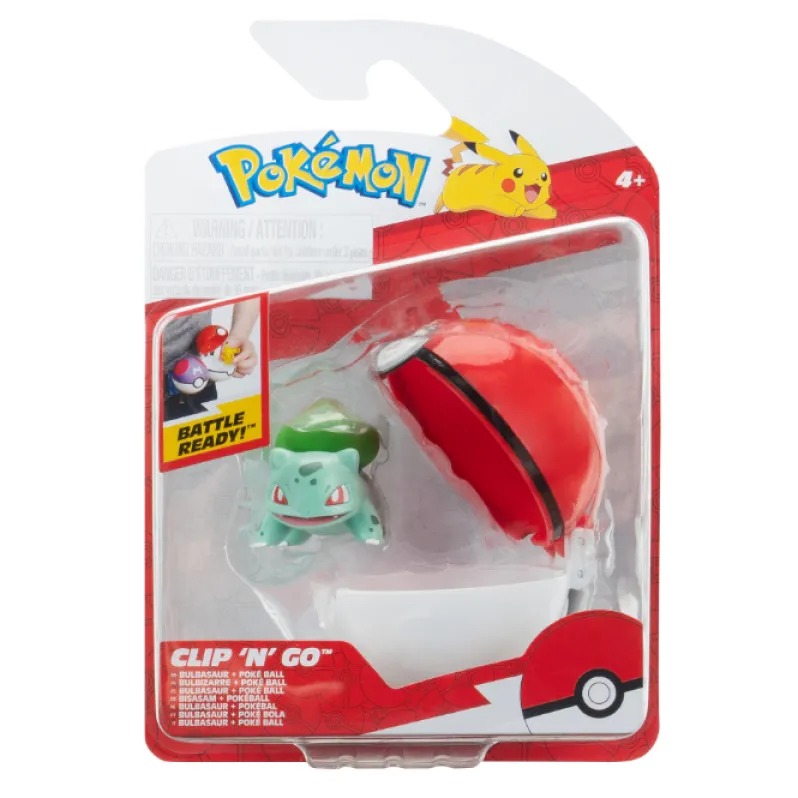 Pokemon clip n go Bulbasaur with poke ball