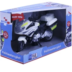 Politimotorcykel med lys og lyd 18 cm