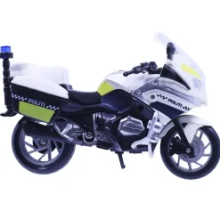 Politimotorcykel med lys og lyd 18 cm