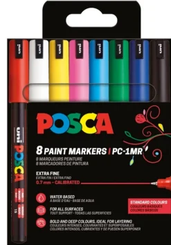 Posca Paintmarker Uni PC-1MR 8P sæt basic colors