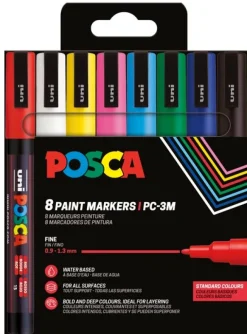 Posca Paintmarker Uni PC-3M 8P sæt basic colors