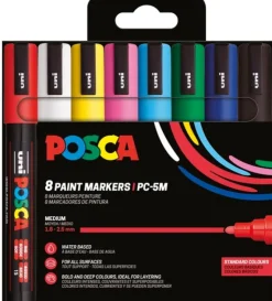 Posca Paintmarker Uni PC-5M 8P sæt basic colors