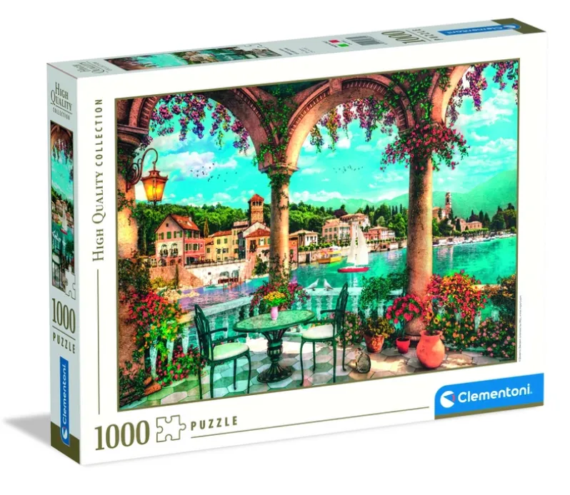 Puslespil Balcony view of Lake Como 1000 brikker