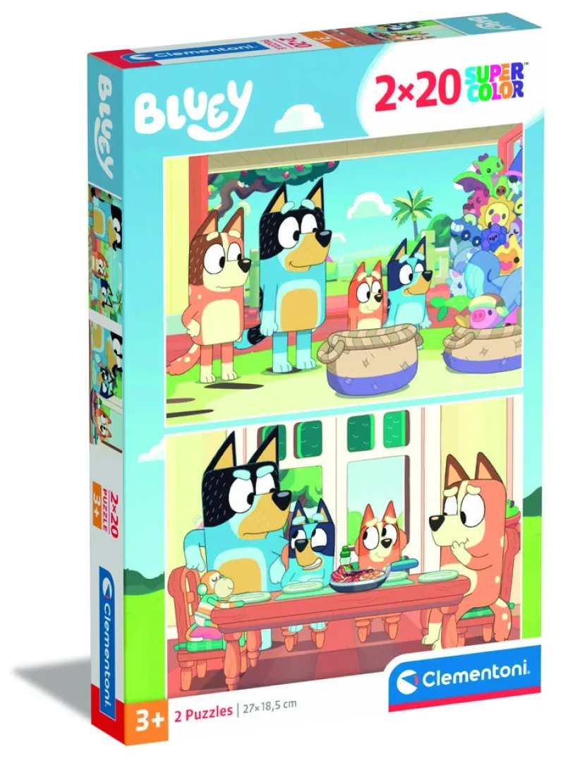 Puslespil Bluey 2x20 brikker