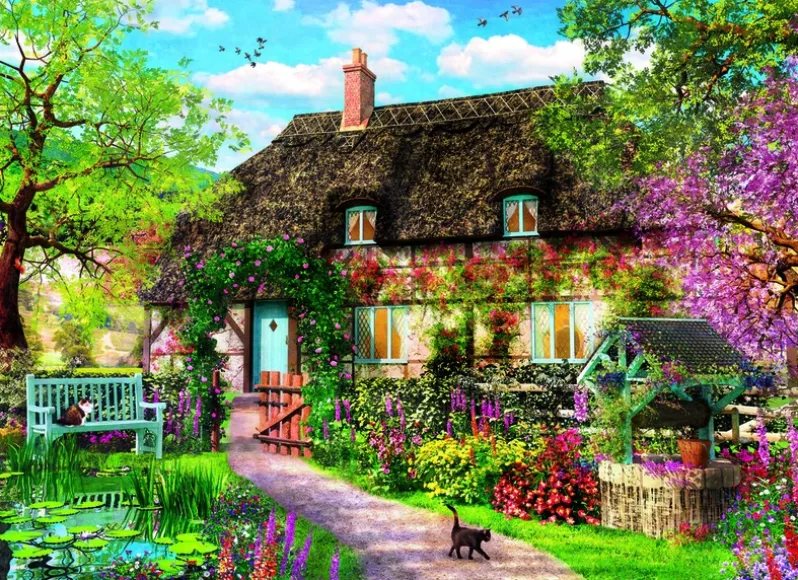 PUSLESPIL CLEMENTONI THE OLD COTTAGE 1000 BRIKKER