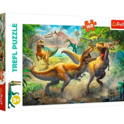 Puslespil Fighting tyrannosaurs 160 brikker
