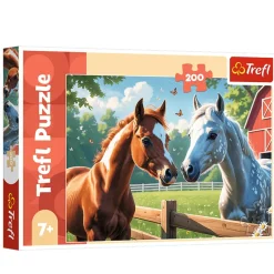 Puslespil Horses in the clearing 200 brikker
