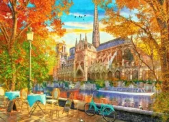 Puslespil Notre Dame In Autumn 1000 brikker