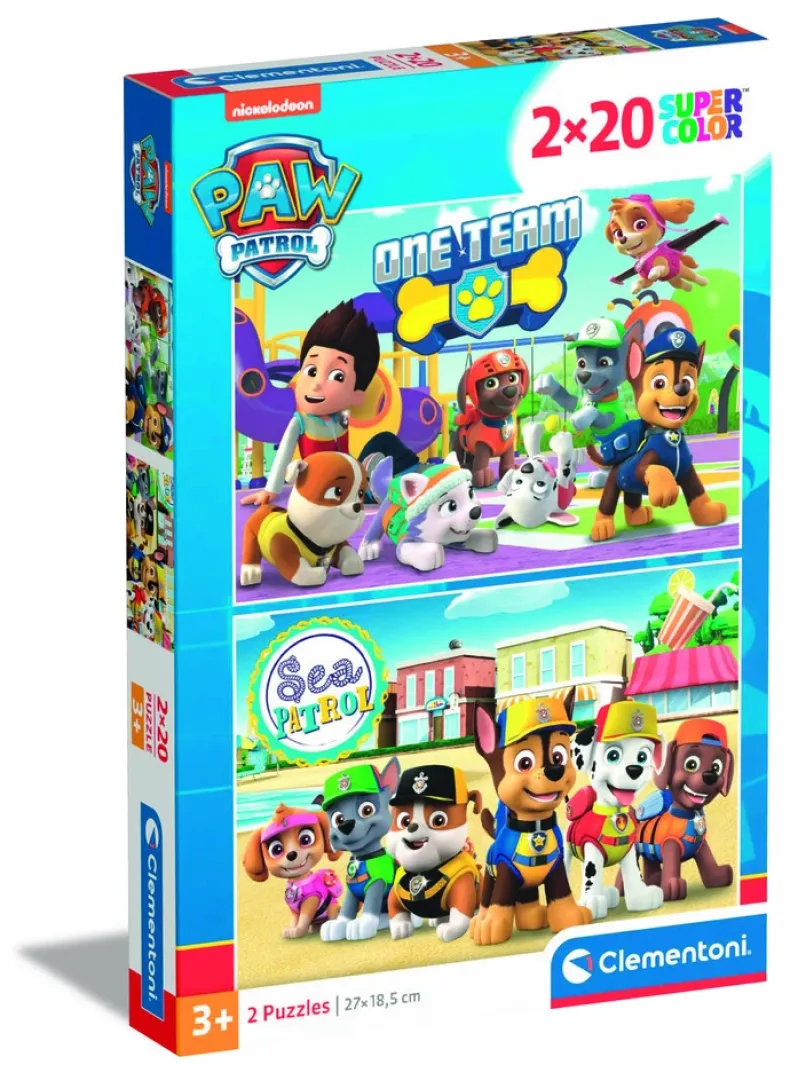 Puslespil Paw Patrol 2 X 20 brikker