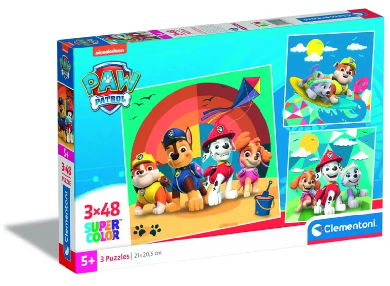 Puslespil Paw Patrol 3x48 brikker
