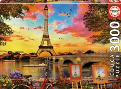 Puslespil sunset in paris 3000 brikker