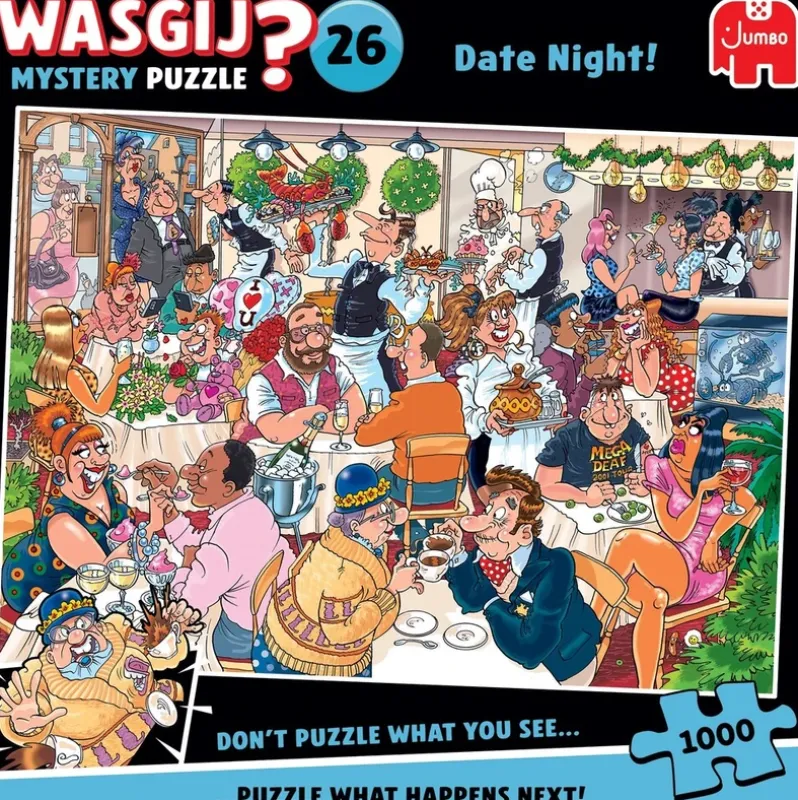 Puslespil Wasgij Mystery 26 date night! 1000 brikker