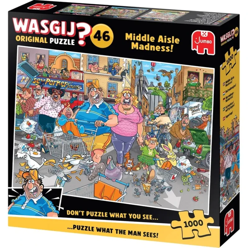 Puslespil Wasgij Original 46 Middle Aisle Madness! 1000 brikker