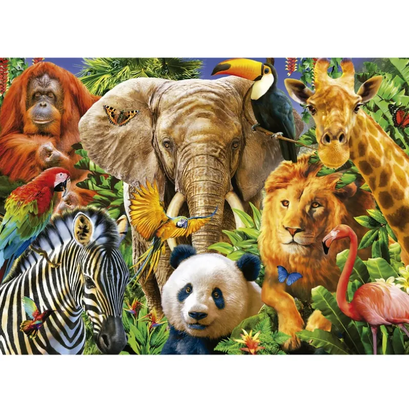 Puslespil Wild animal collage 500 brikker