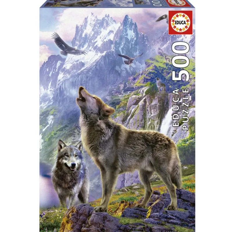 Puslespil Wolves in the rocks 500 brikker