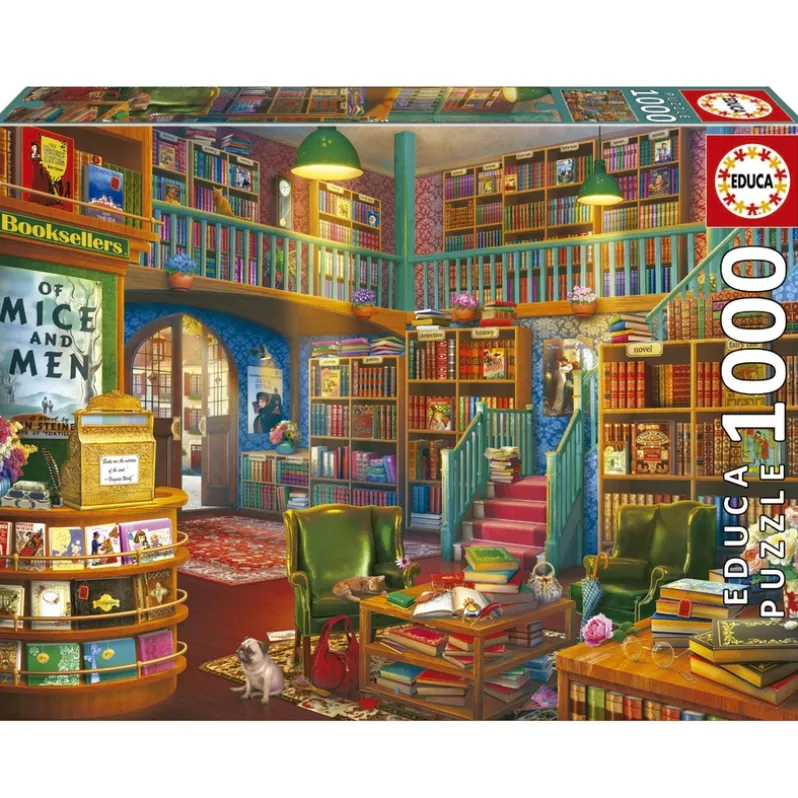 Puslespil wonderful bookshop 1000 brikker
