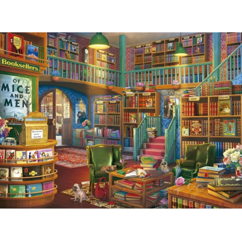Puslespil wonderful bookshop 1000 brikker
