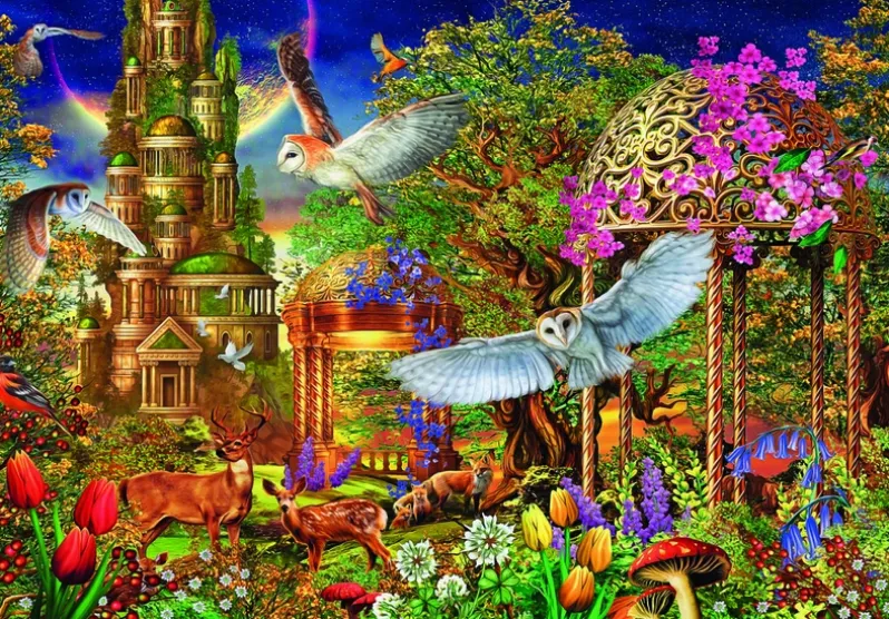 Puslespil Woodland fantasy garden 1500 brikker