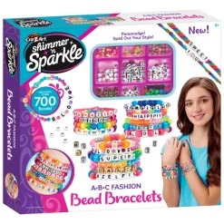 SHIMMER N SPARKLE ABC FASHION BEAD BRACELETS