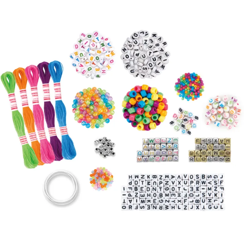 SHIMMER N SPARKLE ABC FASHION BEAD BRACELETS