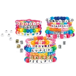 SHIMMER N SPARKLE ABC FASHION BEAD BRACELETS