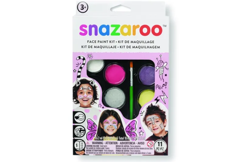 Sminkefarvesæt 10 dele og hæfte pink