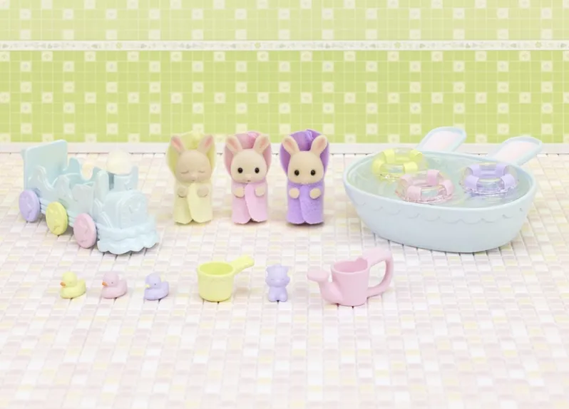 Sylvanian Families Trillingernes Badetid's sæt
