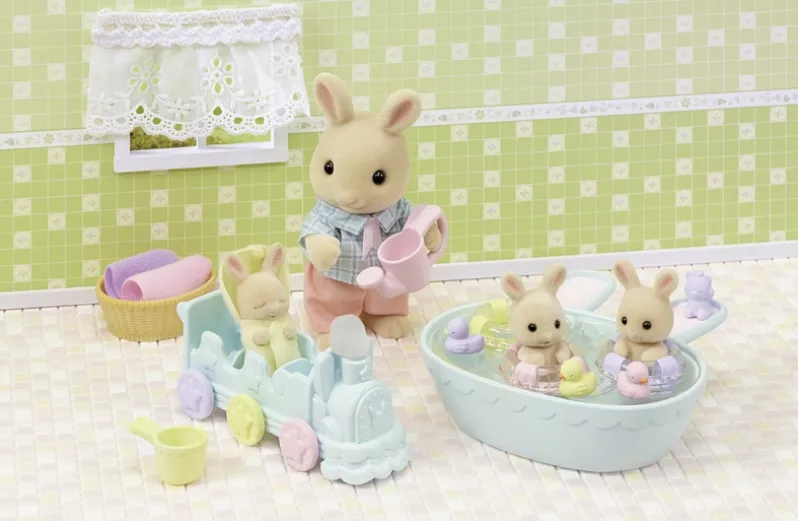 Sylvanian Families Trillingernes Badetid's sæt