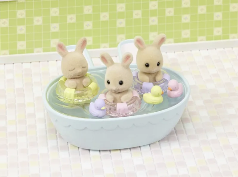 Sylvanian Families Trillingernes Badetid's sæt