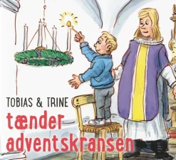 Tobias & Trine tænder adventskransen