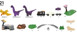 Togbanesæt med dinosaurer