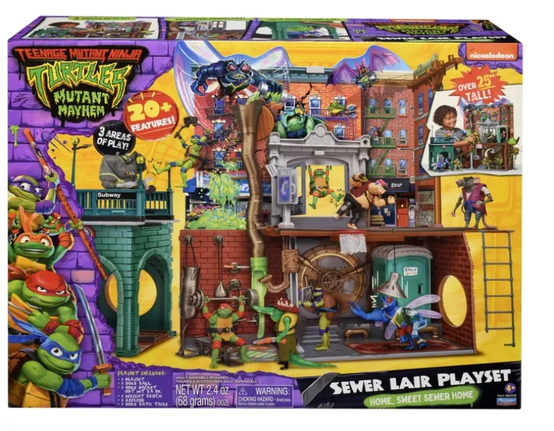 Turtles Mutant Mayhem Large Playset Sewer Lair Dlx