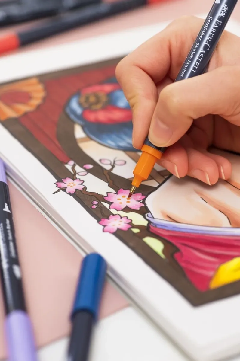 Tusser dobbelt Goldfaber Aqua dark orange 115