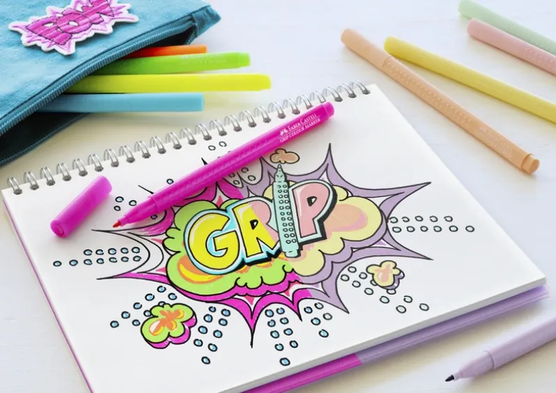 Tusser grip Faber-Castell 10 stk 5 neon 5 pastel